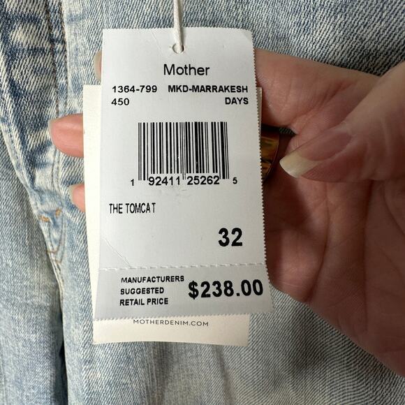 NWT Mother Light Acid Wash Button Fly tomcat Marrakesh Jeans 32 - Picture 4 of 16